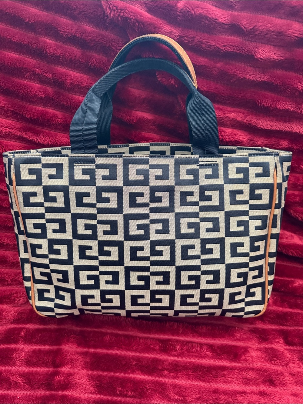 Givenchy geometric print canvas tote bag